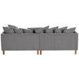 ECKSOFA Grau Chenille Rückenkissen, Rücken echt  - Buchefarben/Grau, KONVENTIONELL, Holz/Textil (276/162cm) - Carryhome