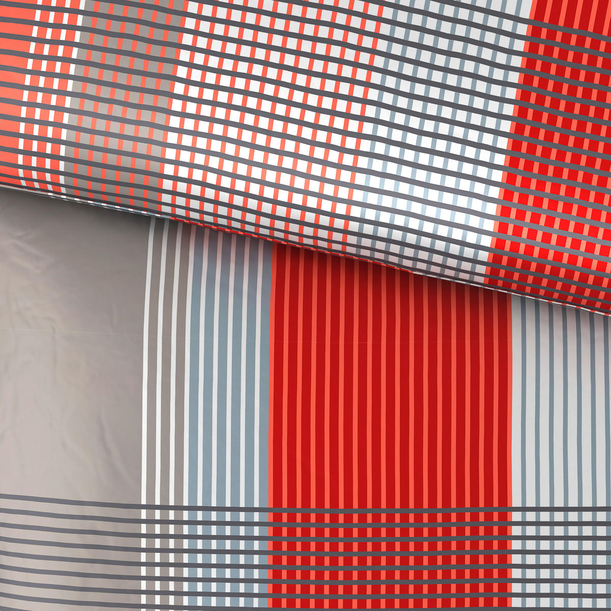 POSTELJINA CHECKERS 140/200 cm saten crvena  - crvena, Konvencionalno, tekstil (140/200cm) - Boxxx