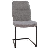 NIHAJNI STOL, kovina, tekstil siva  - črna/siva, Design, kovina/tekstil (45/91/62cm) - Xora