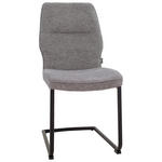 SCHWINGSTUHL  in Eisen Mikrofaser  - Schwarz/Grau, Design, Textil/Metall (45/91/62cm) - Xora