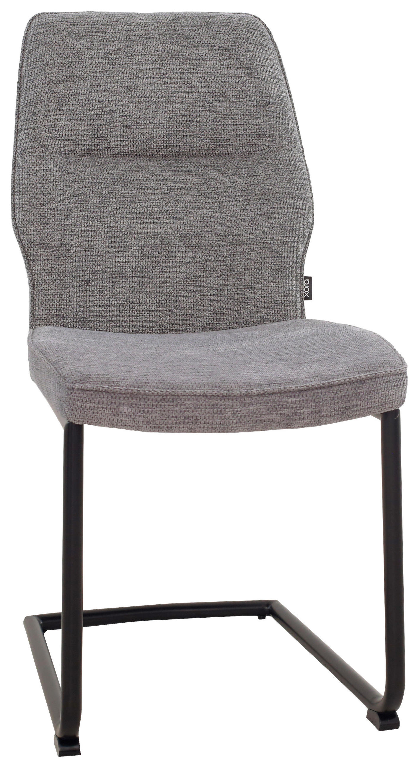 Scaun Cantilever din metal, textil, gri