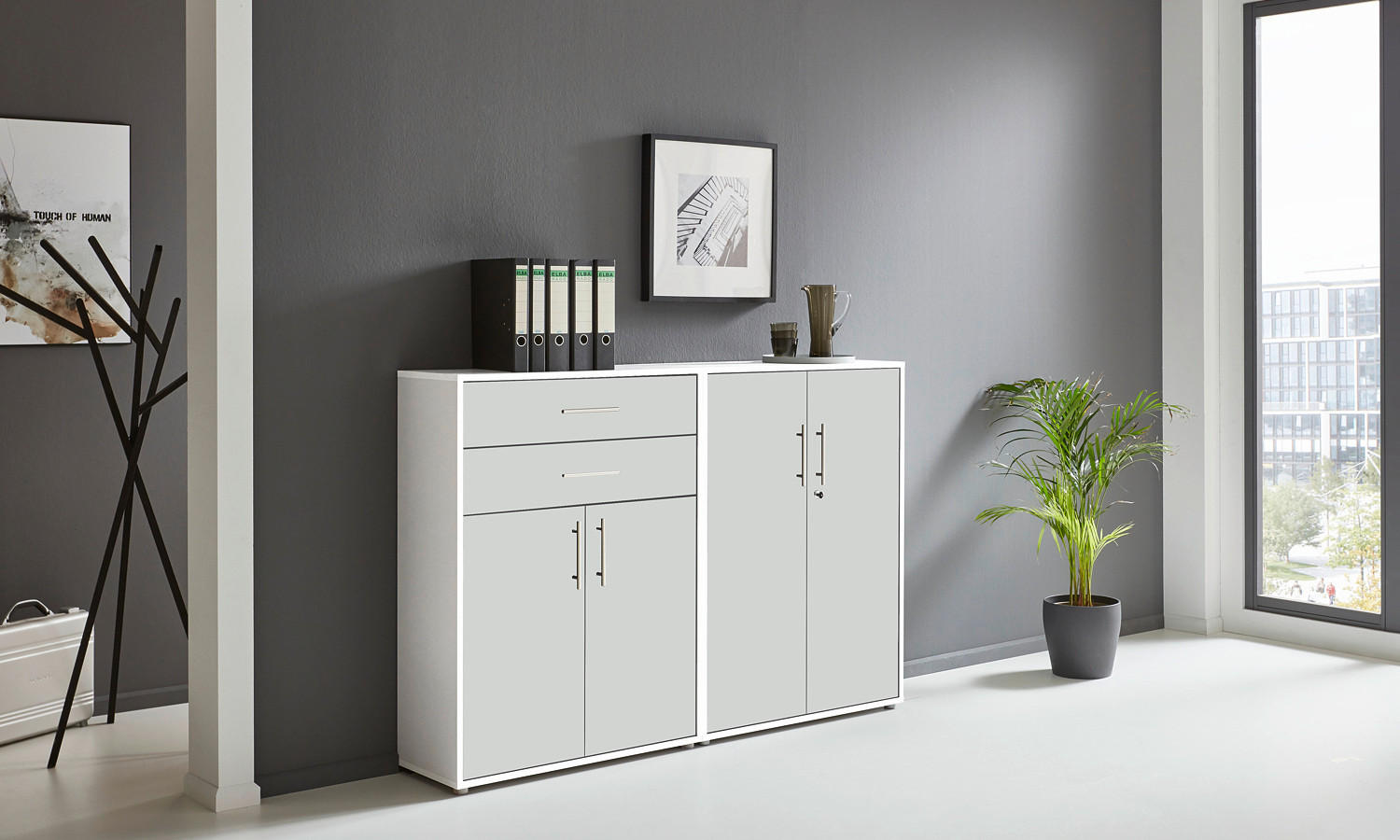 AKTENSCHRANK Weiß  - Weiß, MODERN, Holzwerkstoff (168,8/113,6/33cm) - MID.YOU