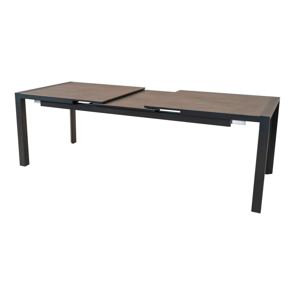 GARTENTISCH 200-260/96/76 cm Metall, Kunststoff  - Schieferfarben/Anthrazit, MODERN, Kunststoff/Metall (200-260/96/76cm) - Ambia Garden