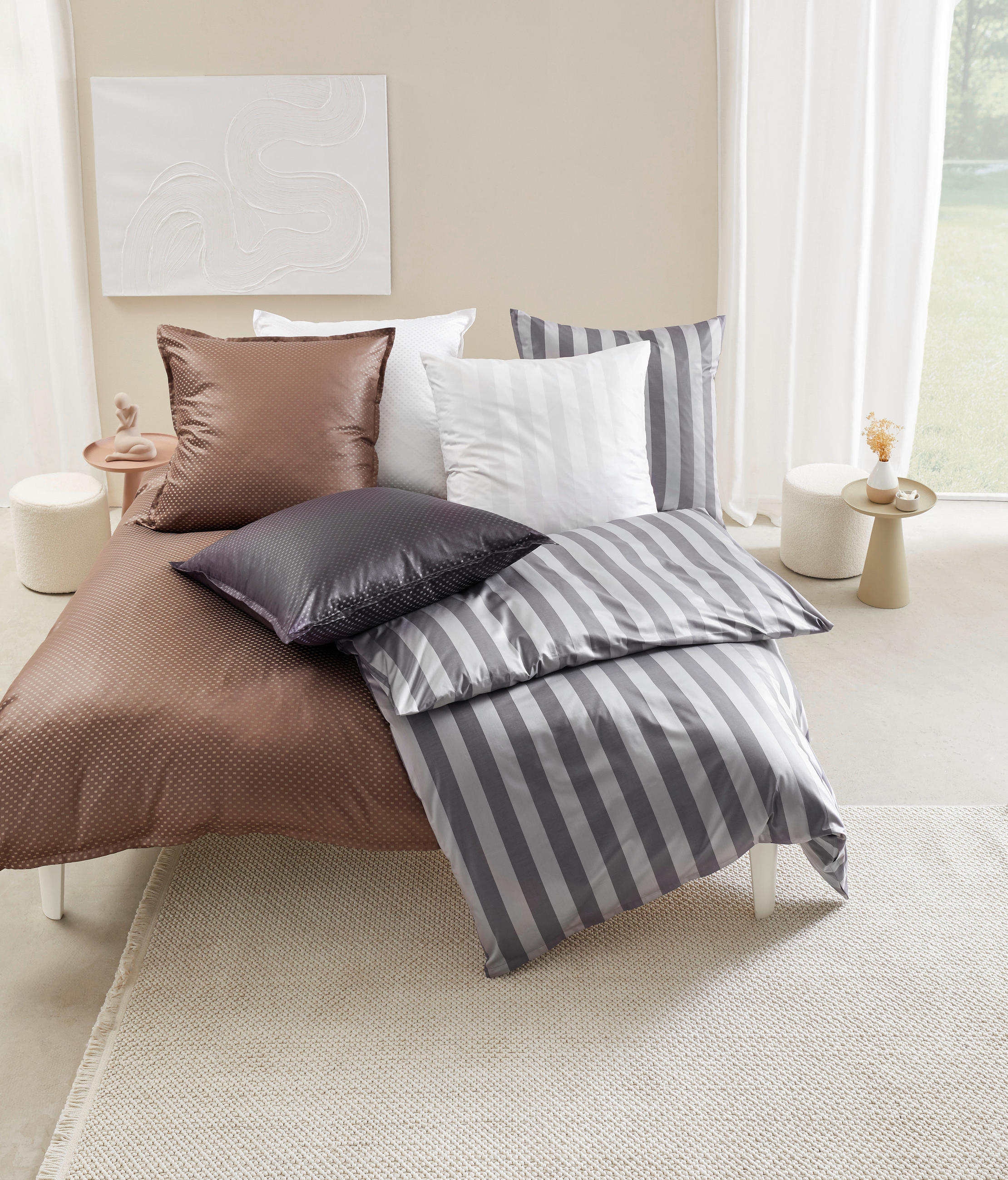 POSTELJINA 140/200 cm  Livorno  - smeđa, Konvencionalno, tekstil (140/200cm) - Curt Bauer