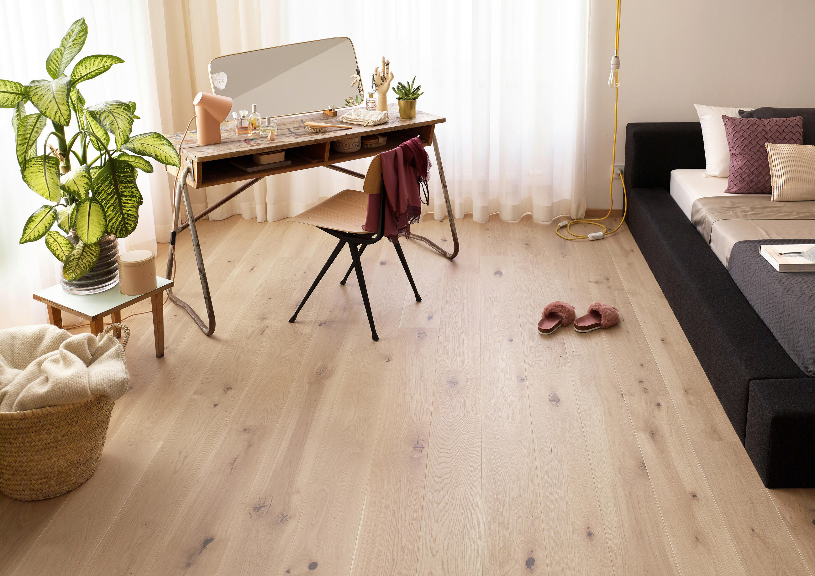 LANDHAUSDIELE Rustico Trend Eiche Weiss 100014801  per  m² - Design, Holz (220,5/17,6/1,3cm) - Tilo