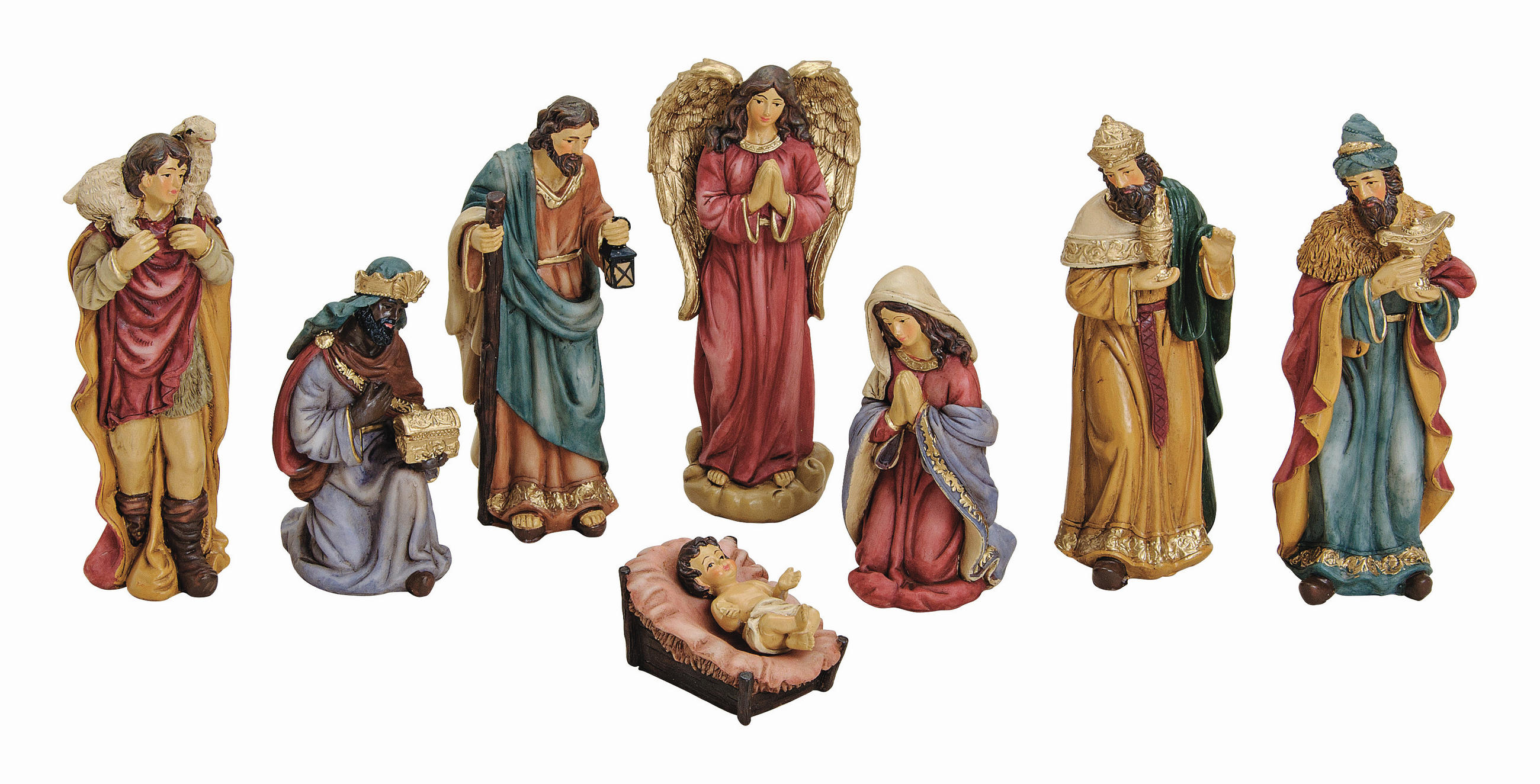 KRIPPENFIGUREN-SET - Multicolor, Basics, Kunststoff (10,5/16,0/5,0cm) - X-Mas