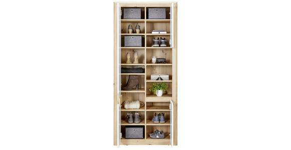 Schuhschrank Kashmir New - Eichefarben/Weiß, MODERN, Holzwerkstoff (84/192/41cm) - James Wood