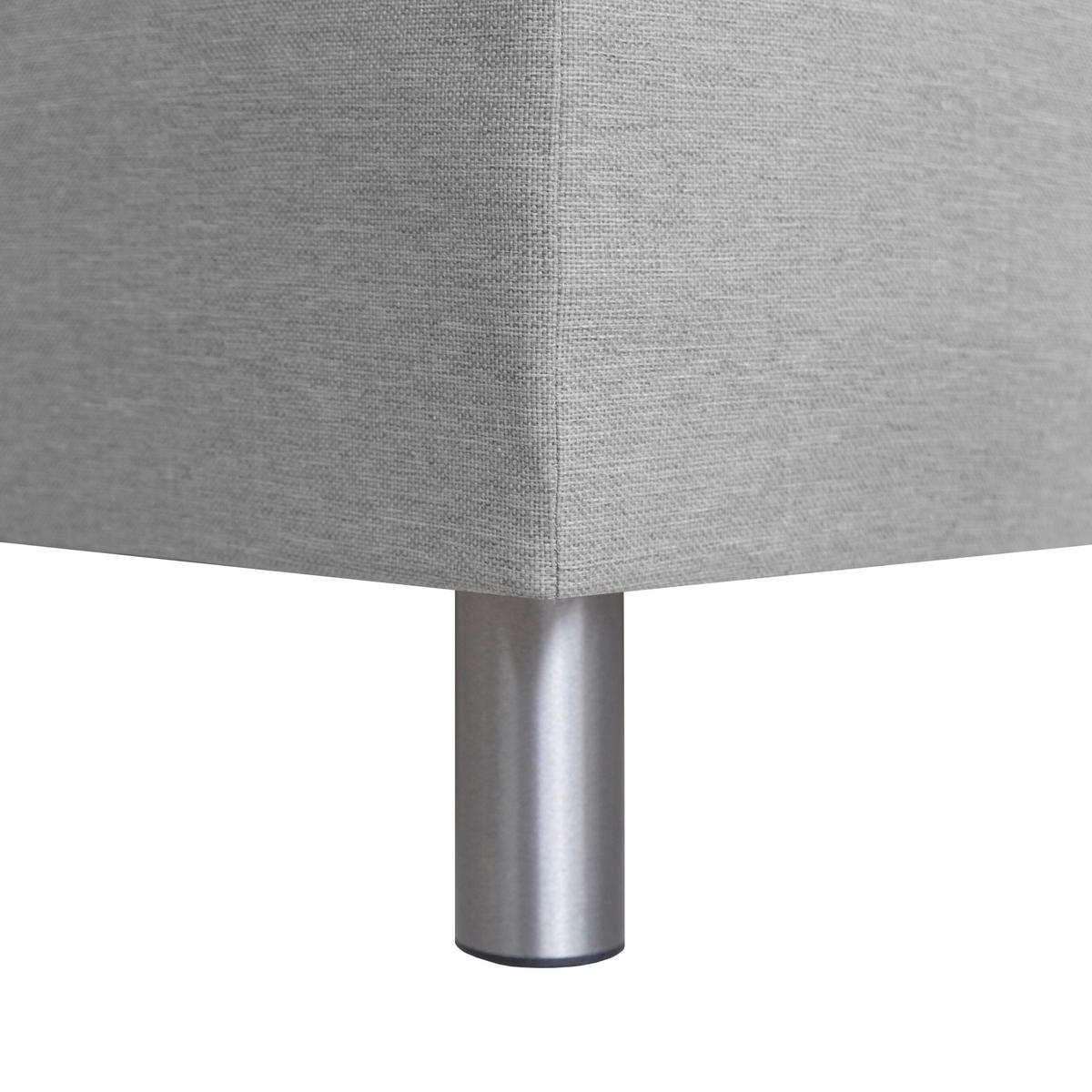 BOXSPRINGBETT 140/200 cm  in Hellgrau  - Hellgrau, KONVENTIONELL, Textil/Metall (140/200cm) - Welnova