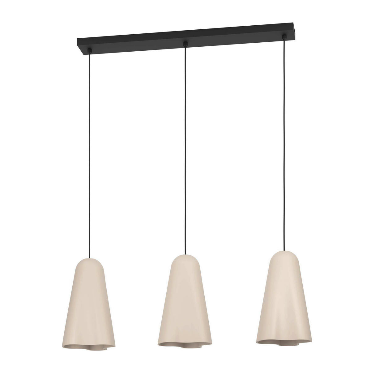 HÄNGELEUCHTE 90/20/150 cm  - Sandfarben/Schwarz, KONVENTIONELL, Keramik/Metall (90/20/150cm) - Eglo