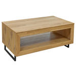 COUCHTISCH in Holz, Metall, Holzwerkstoff 110/65/47 cm  - Eichefarben/Schwarz, Natur, Holz/Holzwerkstoff (110/65/47cm) - Carryhome