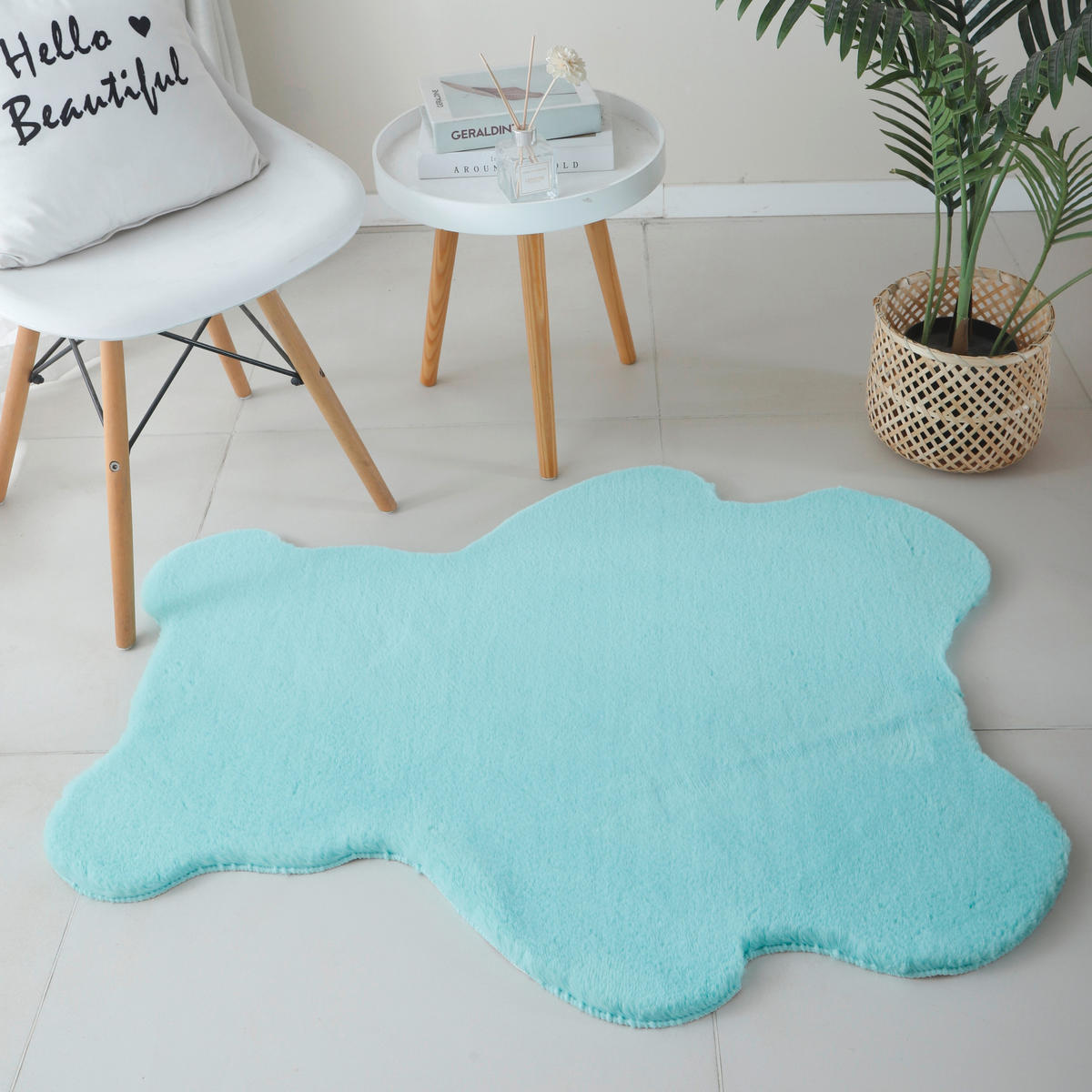 KINDERTEPPICH 80/100 cm CATY  - Mintgrün, Basics, Leder/Textil (80/100cm) - Ben'n'jen