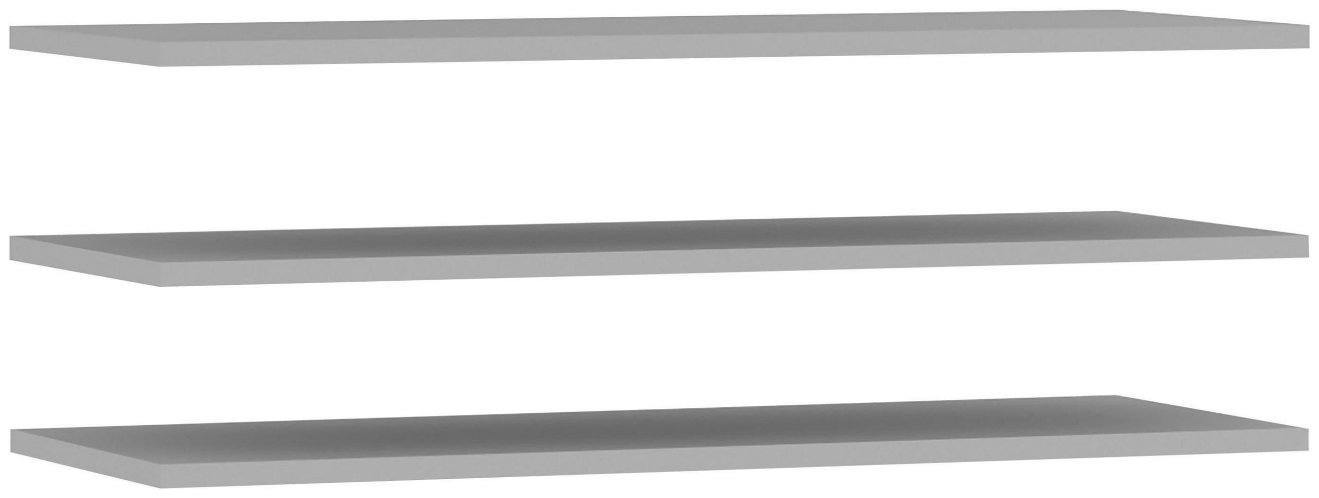 VKLADACIA POLICA, sivá, 107,8/2,2/42 cm - sivá, Konventionell, kompozitné drevo (107,8/2,2/42cm) - Carryhome