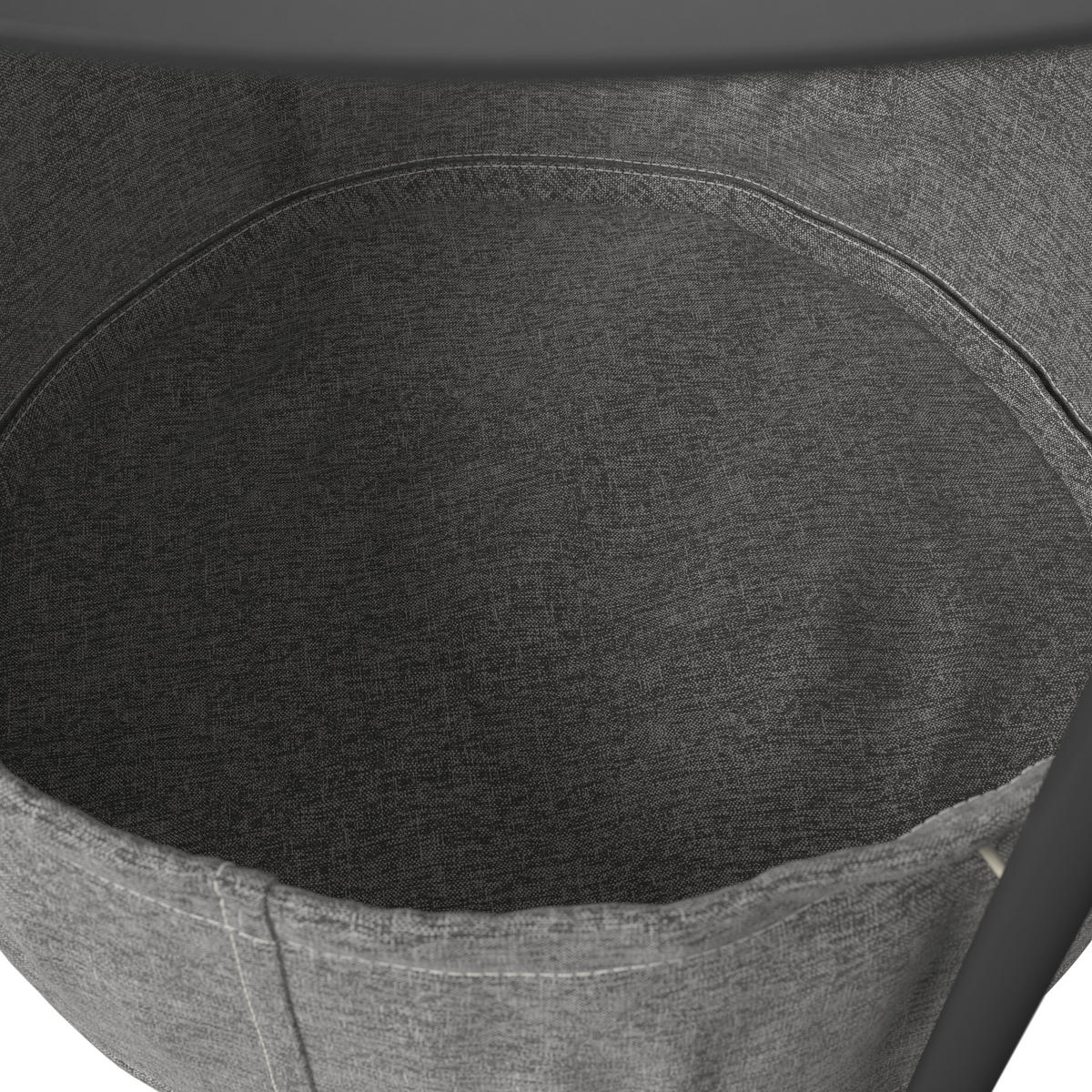 SIDOBORD i metall, textil 50/50/51 cm  - antracit, Design, metall/textil (50/50/51cm) - Ambia Garden