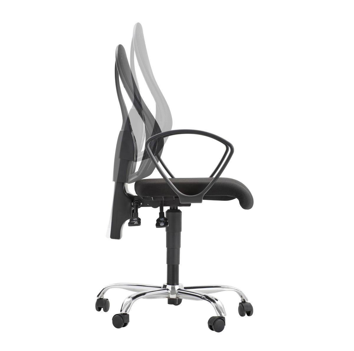 DREHSTUHL Schwarz  - Schwarz, Design, Kunststoff/Metall (48/103-111/48cm) - Topstar