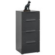 KOMMODE  in 45/101/40 cm  - Anthrazit/Alufarben, Design, Glas/Holzwerkstoff (45/101/40cm) - Voleo
