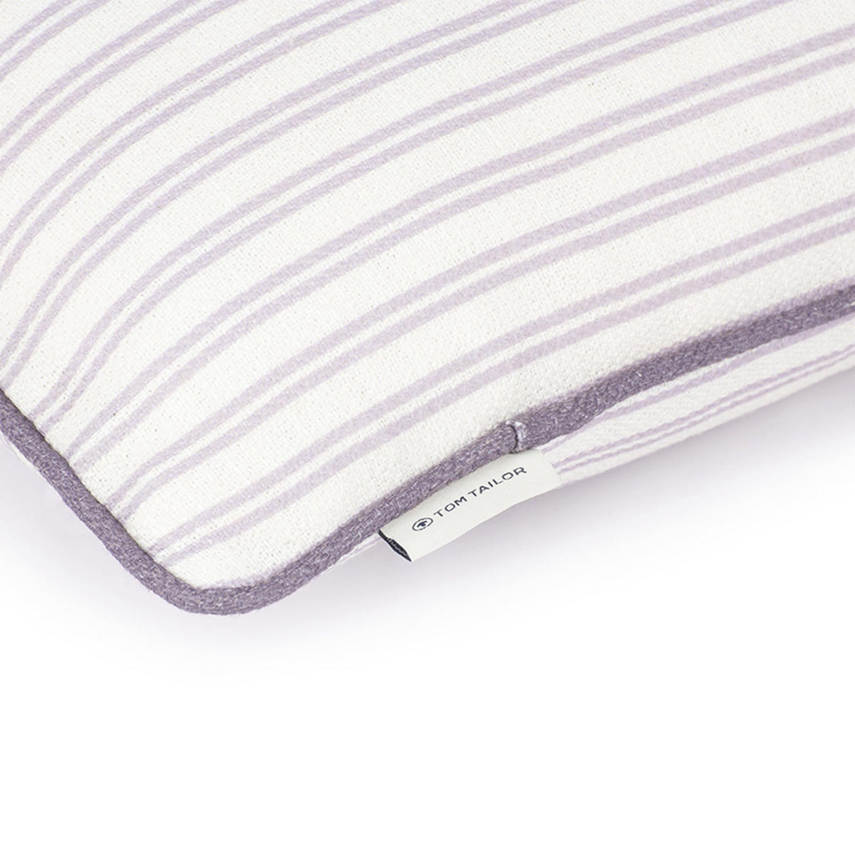 KISSENHÜLLE Little Stripes 45/45 cm  - Beige/Flieder, Konventionell, Textil (45/45cm) - Tom Tailor