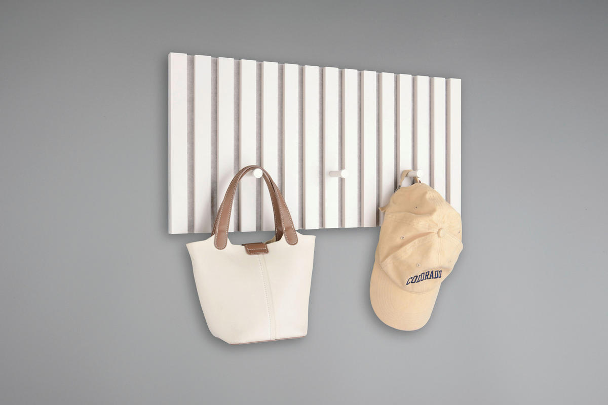 GARDEROBENPANEEL  in 60/30/7 cm  - Sandfarben, MODERN, Holzwerkstoff/Textil (60/30/7cm)