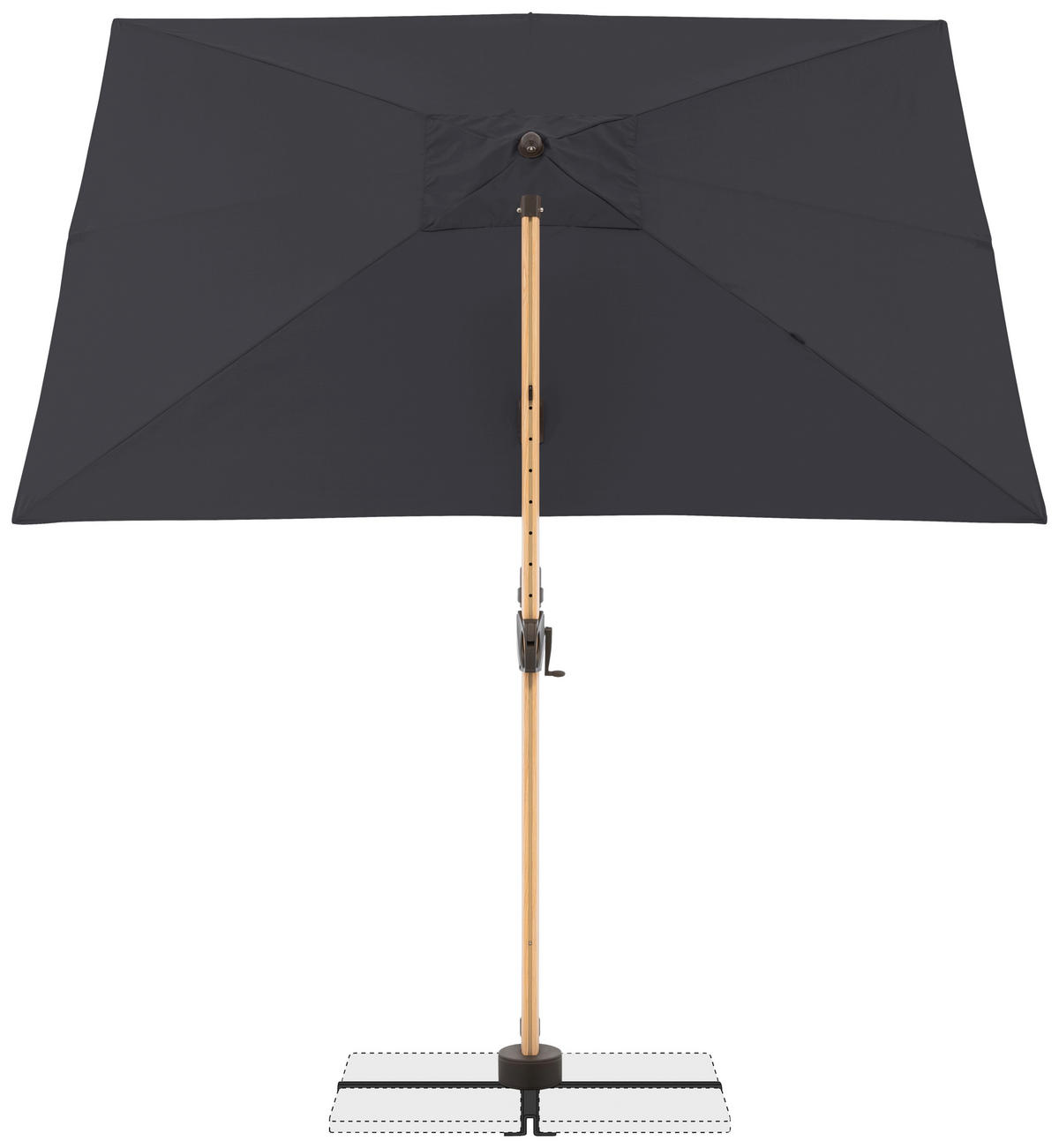 AMPELSCHIRM 300X220 cm Anthrazit  - Eschefarben/Anthrazit, Basics, Textil/Metall (300/220cm) - Doppler