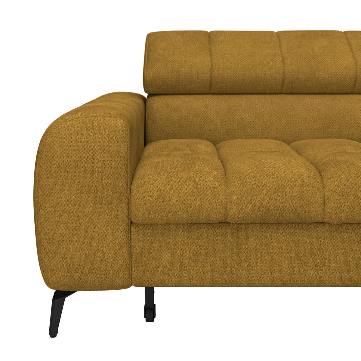 ECKSOFA in Terracotta  - Terracotta/Schwarz, Trend, Kunststoff/Textil (261/203cm) - Livetastic