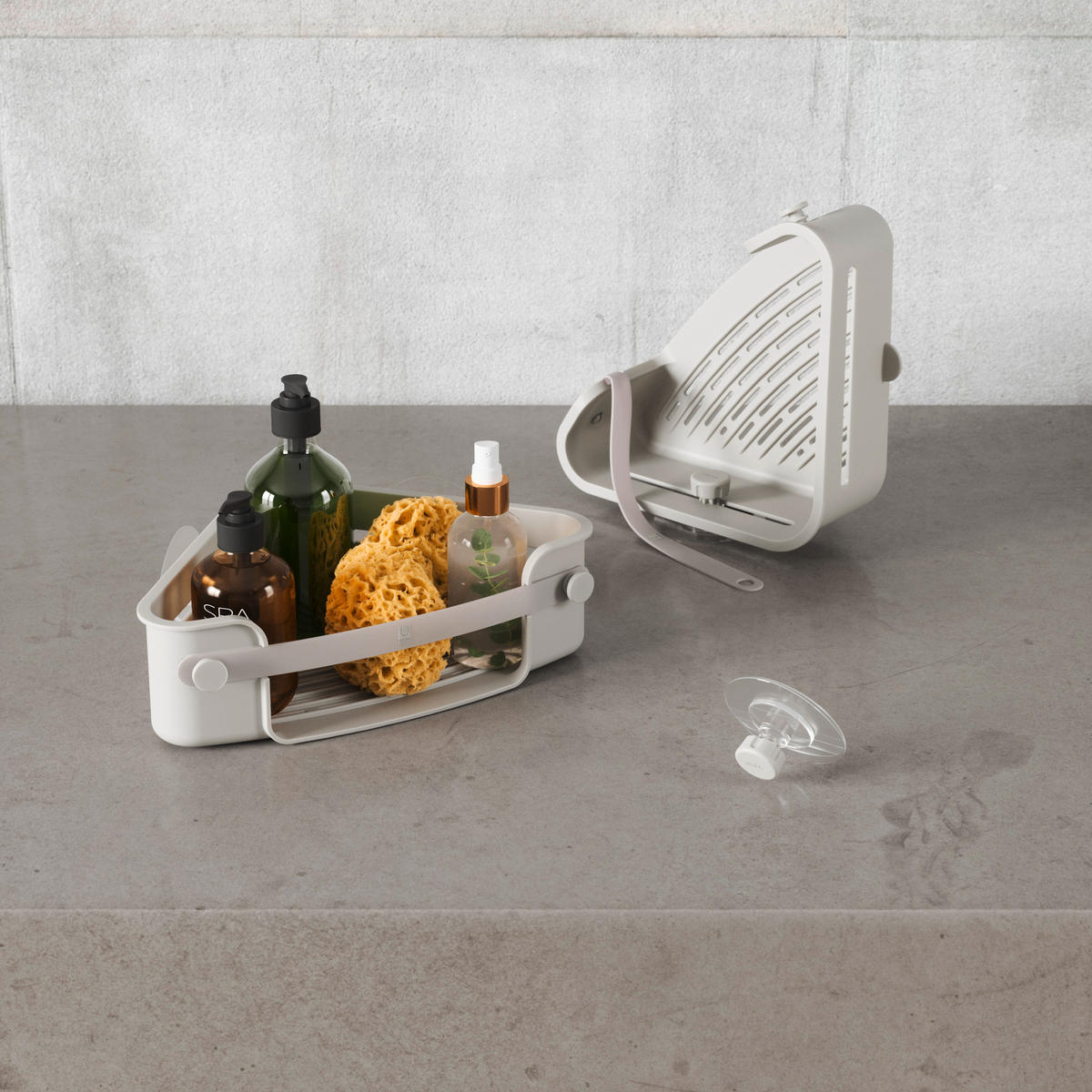 DUSCHABLAGE - Grau, Basics, Kunststoff (19/9/19cm) - Umbra