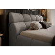 POLSTERBETT 140/200 cm,  in Hellbraun,  - Hellbraun/Schwarz, Design, Kunststoff/Textil (140/200cm) - Esposa