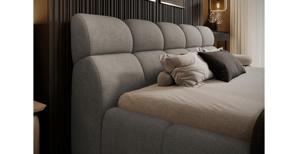 POLSTERBETT 140/200 cm,  in Hellbraun,  - Hellbraun/Schwarz, Design, Kunststoff/Textil (140/200cm) - Esposa