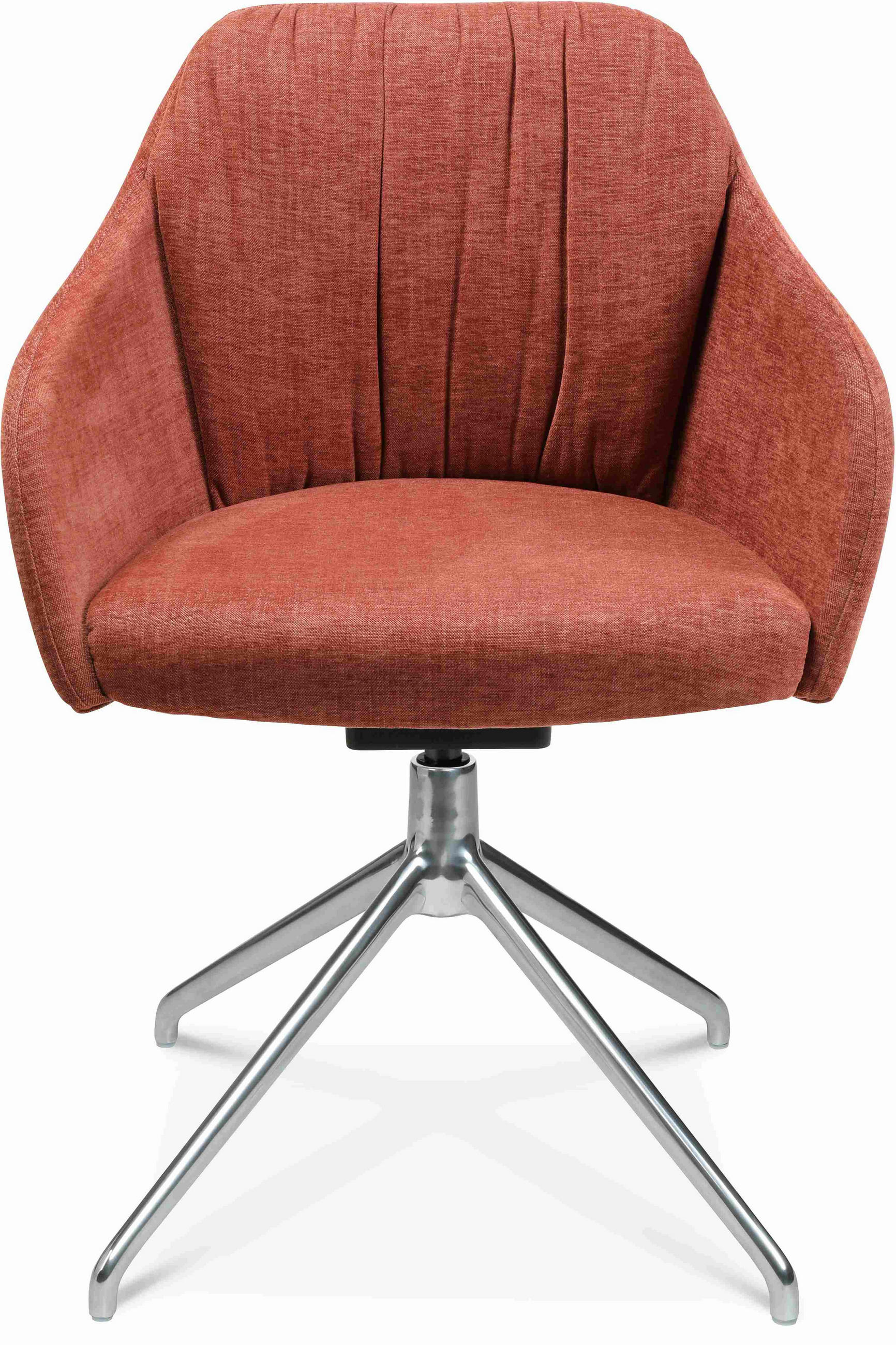 ARMLEHNSTUHL  in Aluminium Velours  - Rot/Alufarben, Design, Textil/Metall (58/81,5-84,5/60cm) - Johann Jakob