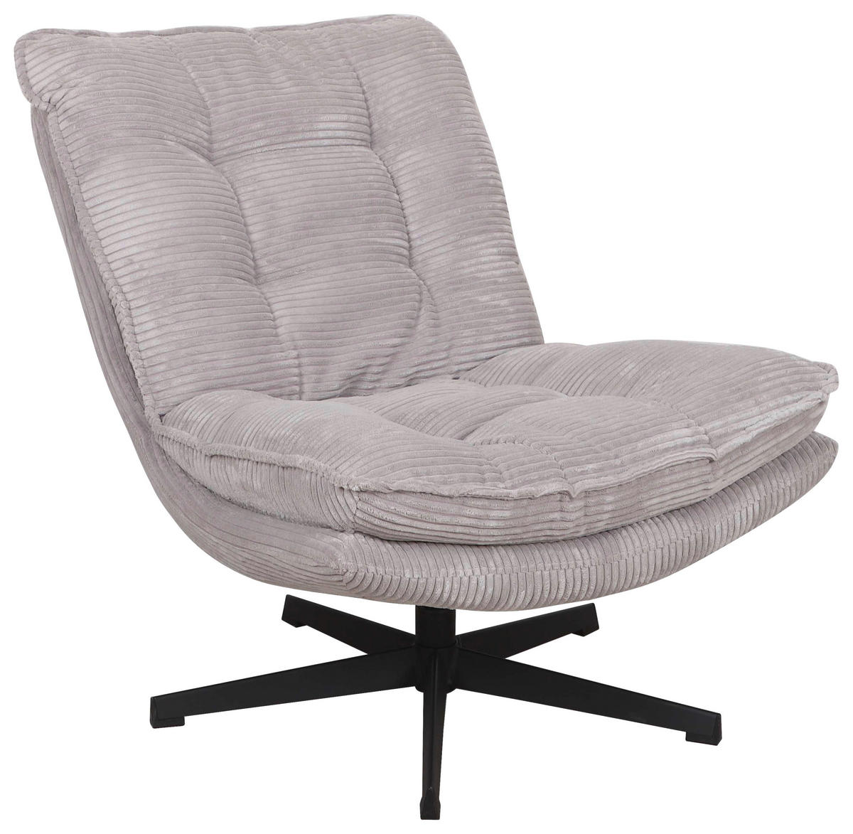 RELAXSESSEL Cord    - Hellgrau/Schwarz, Design, Textil/Metall (75/88/90cm) - Carryhome