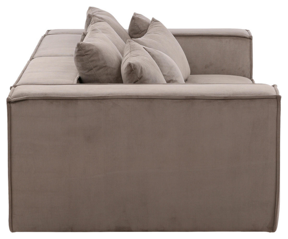 2-SITS SOFFA i trä, plast, textil brun  - brun, Design, trä/textil (232/80/116cm) - Livetastic