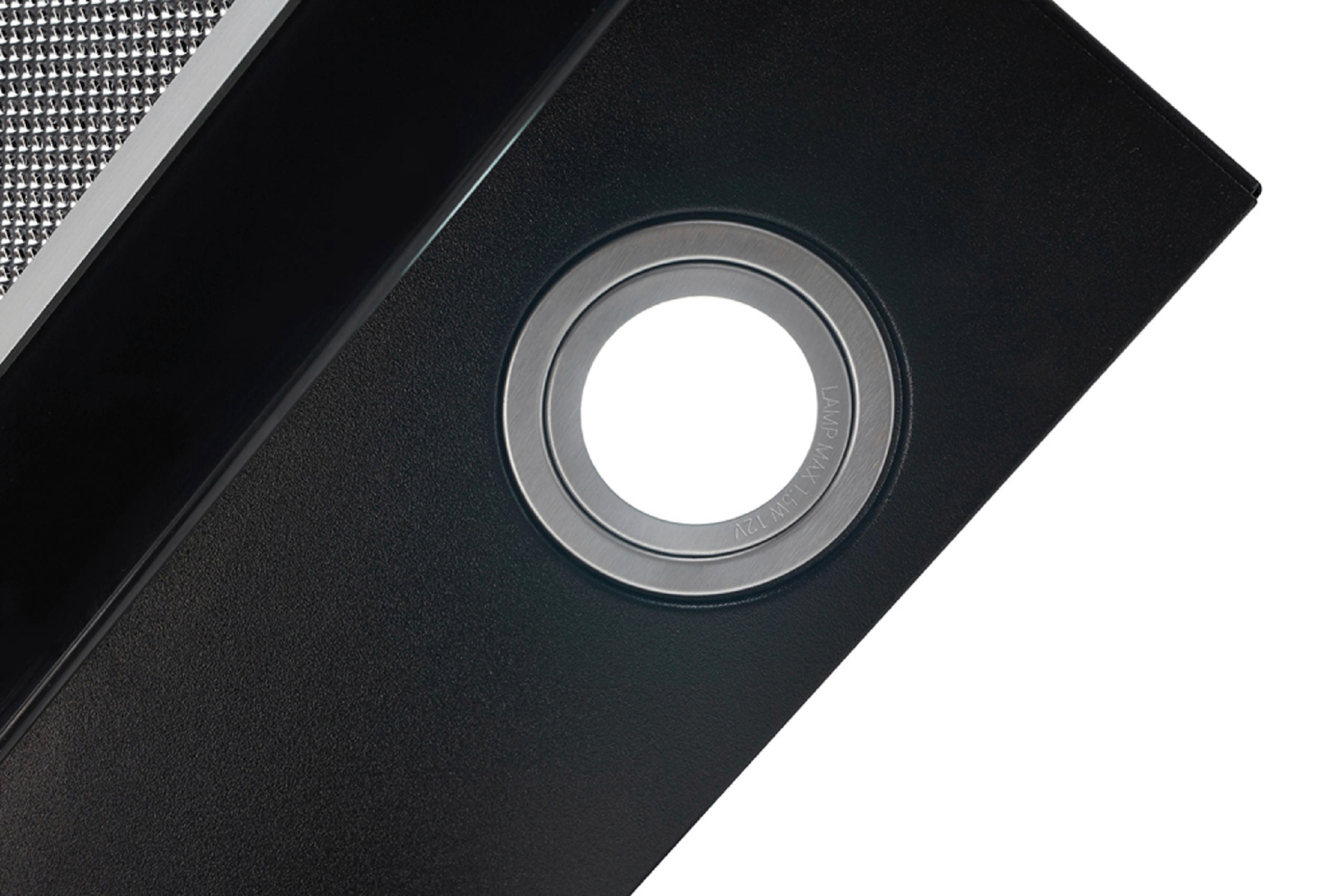 FLÄKTKÅPA CH89090S  - svart, Trend, metall/glas (89,5/74,2-109,2/38,5cm) - Respekta
