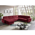 WOHNLANDSCHAFT in Chenille Rot  - Rot/Alufarben, Design, Textil/Metall (170/333/265cm) - Dieter Knoll