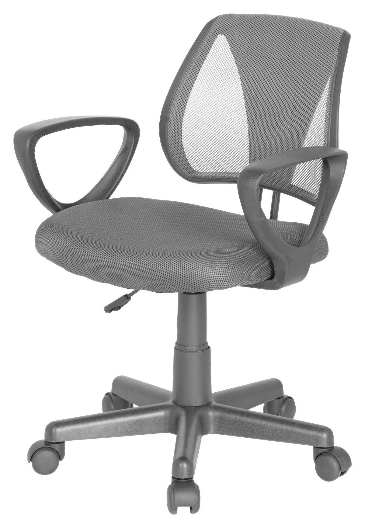 JUGENDDREHSTUHL Grau  - Grau, Basics, Kunststoff (58/75-92/45cm) - MID.YOU