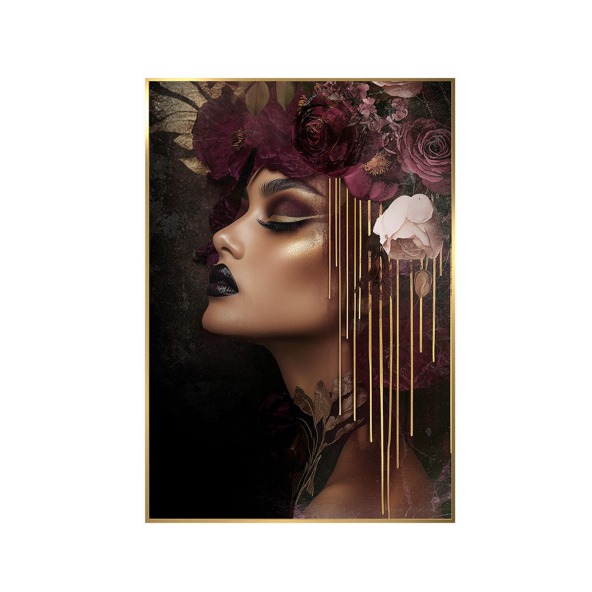 GLASBILD Frauen 80/120 cm  - Multicolor, Basics, Glas/Holz (80/120cm)