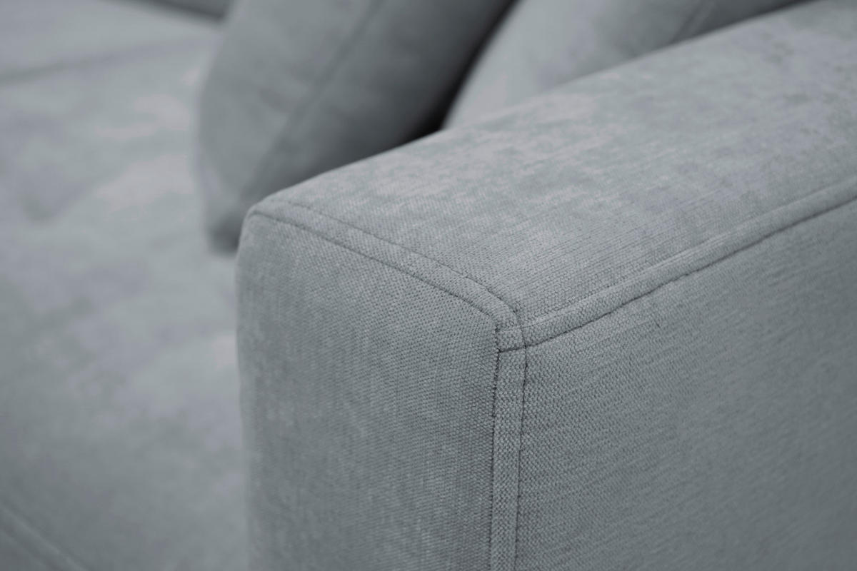 HÖRNSOFFA i chenille grå  - grå/naturfärgad, Design, trä/textil (160/231cm) - Livetastic