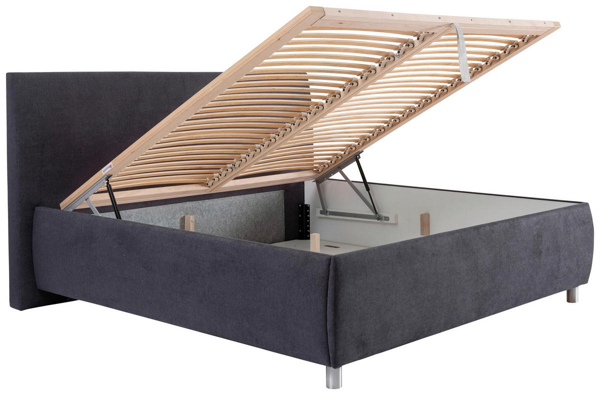 OBLAZINJENA POSTELJA   x  ,  - barve aluminija, Basics, les (180/200cm) - Esposa