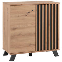 KOMMODE , 80/85/40 cm,  - Anthrazit/Schwarz, LIFESTYLE, Holzwerkstoff/Metall (80/85/40cm) - MID.YOU