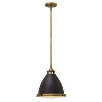 HÄNGELEUCHTE 32.4/42.6 cm    - Bronzefarben, Konventionell, Glas/Metall (32.4/42.6cm) - Elstead Lighting