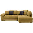 ECKSOFA in Webstoff Gelb  - Chromfarben/Dunkelgrau, Design, Kunststoff/Textil (276/212cm) - Carryhome