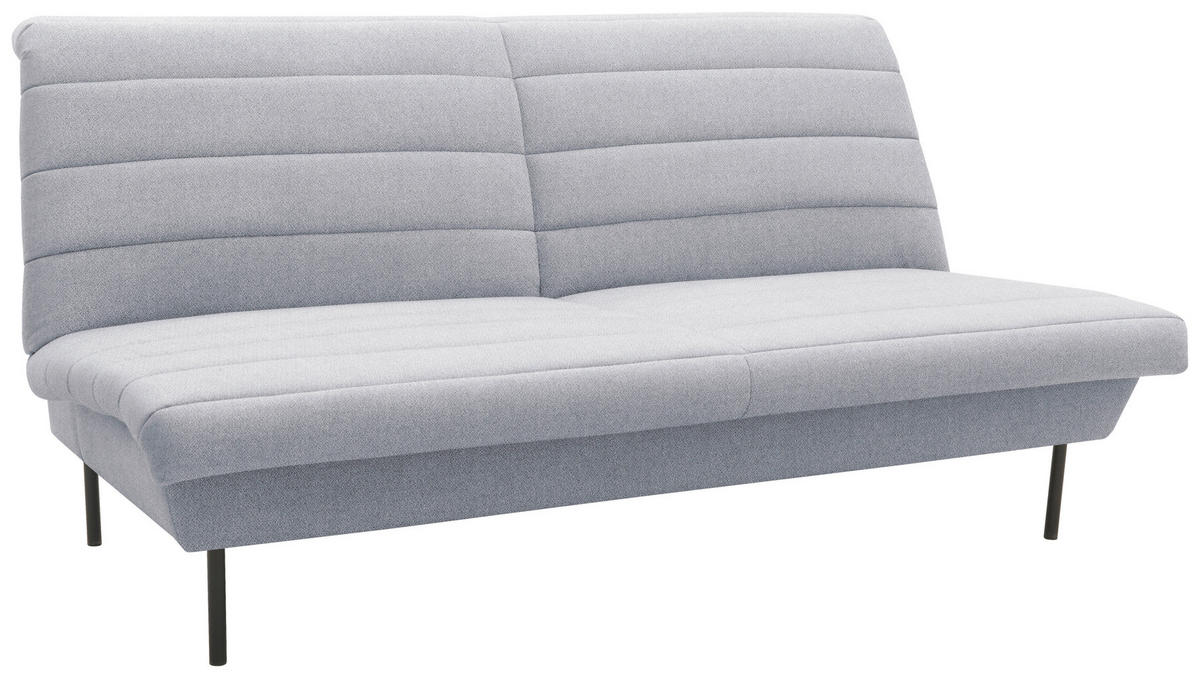 2-SITZER-SOFA in Grau, Hellblau  - Schwarz/Grau, Design, Textil/Metall (185/92/103cm) - LOOKS by W.Joop