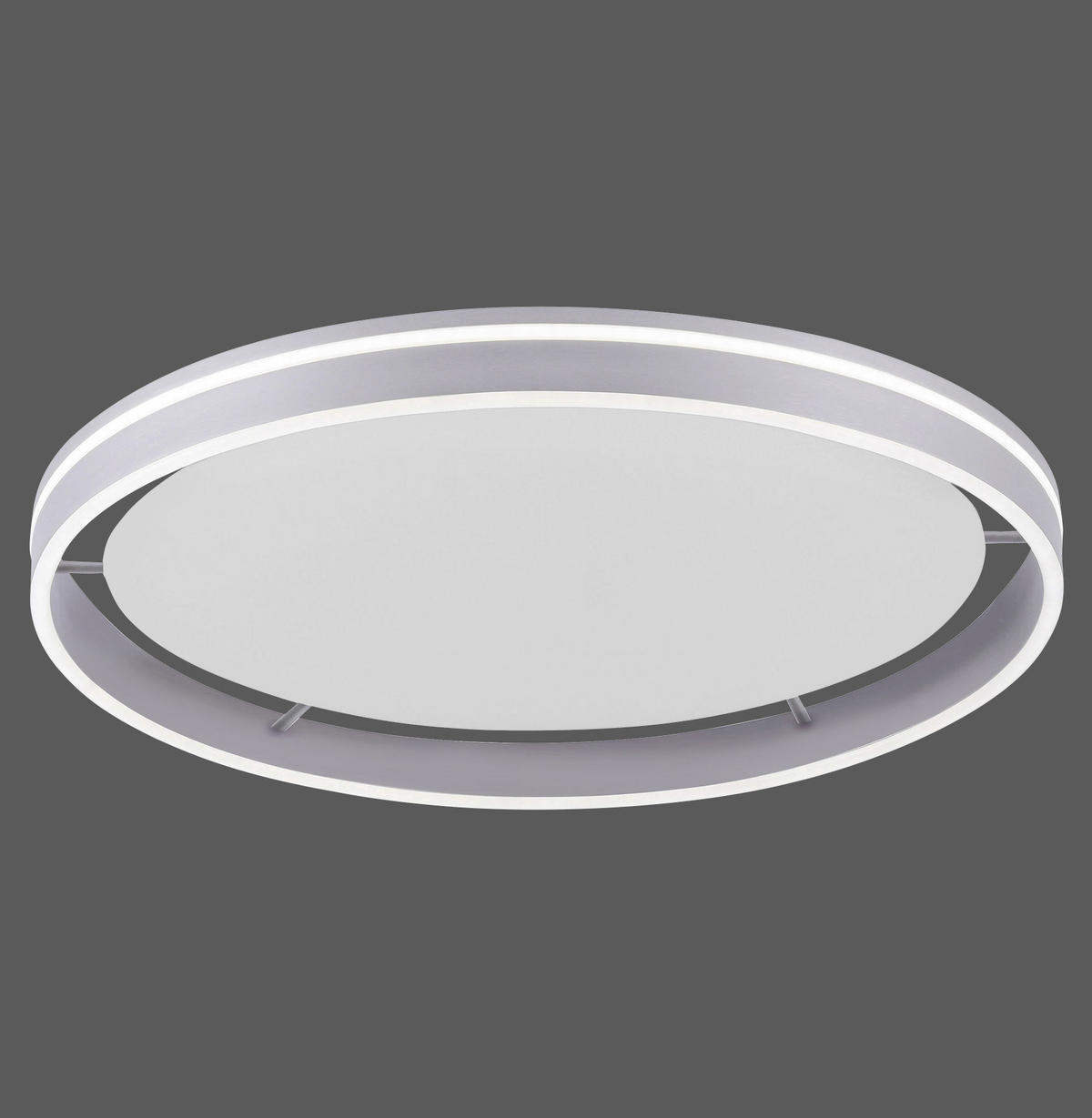 STROPNÍ LED SVÍTIDLO, 59/59 cm  - barvy stříbra, Design, kov/plast (59/59cm)