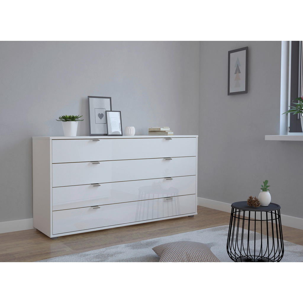Thumbnail - Dieter Knoll Sideboard, Weiß, Metall, 4 Schubladen, 141x70x43 cm, Made in Germany, Goldenes M, ISO 9001, stehend, Typena...