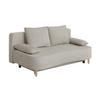 SCHLAFSOFA  mit Webstoff Beige  - Beige/Buchefarben, Design, Holz/Kunststoff (193/86/85cm) - P & B