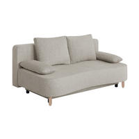 SCHLAFSOFA  mit Webstoff Beige  - Beige/Buchefarben, Design, Holz/Kunststoff (193/86/85cm) - P & B