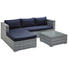 LOUNGE GARNITURA pletivo iz umetne mase železo - modra/srebrna, Moderno, kovina/umetna masa (145/197cm) - Ambia Garden LOUNGE GARNITURA pletivo iz umetne mase železo - modra/srebrna, Moderno, kovina/umetna masa (145/197cm) - Ambia Garden