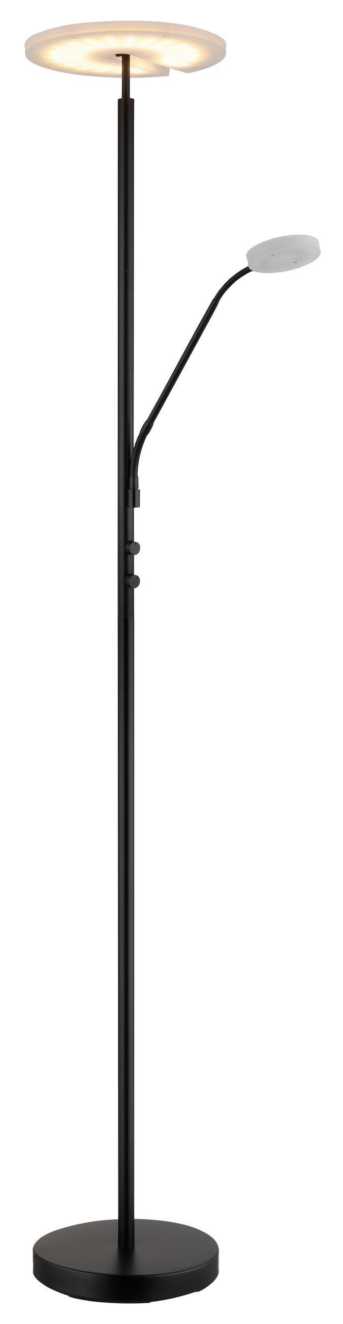 LED SVJETILJKA PODNA STANFORD  - prozirno/crna, Design, metal/plastika (30/180cm) - Globo
