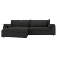 ECKSOFA  Chenille Anthrazit  - Anthrazit/Schwarz, Modern, Kunststoff/Textil (198/306cm) - Carryhome