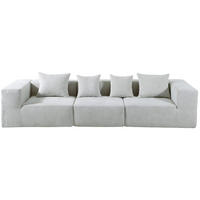 3-SITZER-SOFA Leinenoptik Beige  - Beige, Design, Textil (300/60/100cm) - P & B