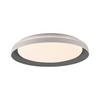 STROPNÍ LED SVÍTIDLO, 43/43/8,5 cm - šedá, Design, kov/plast (43/43/8,5cm)