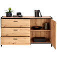 SIDEBOARD  in 146/83/40 cm  - Eichefarben/Anthrazit, Design, Holzwerkstoff/Metall (146/83/40cm) - Carryhome