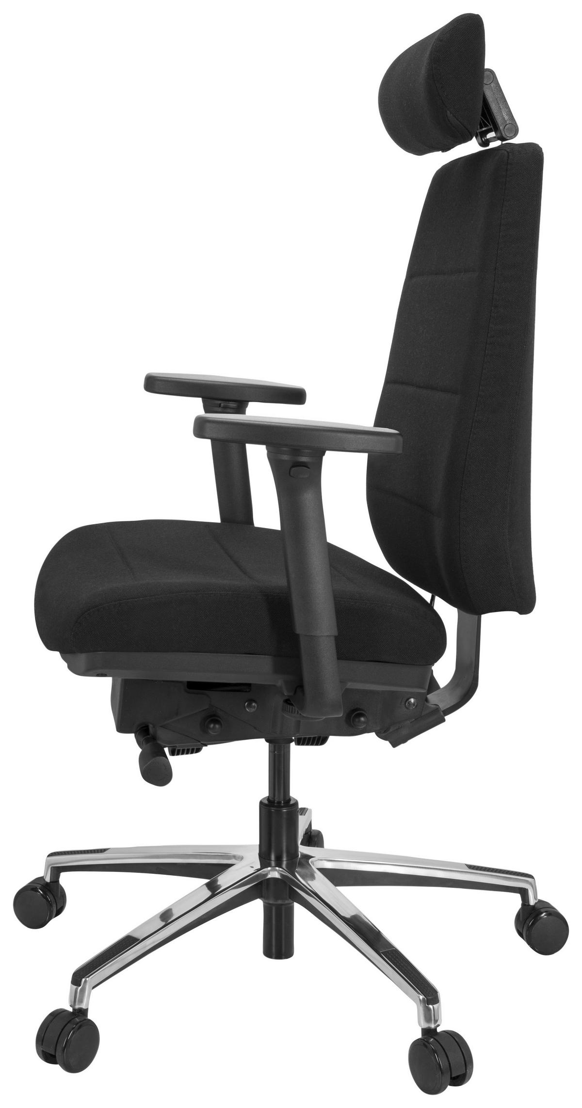 VRTLJIVI STOL tekstil črna  - srebrne barve/črna, Basics, kovina/umetna masa (70/113/56cm) - MID.YOU